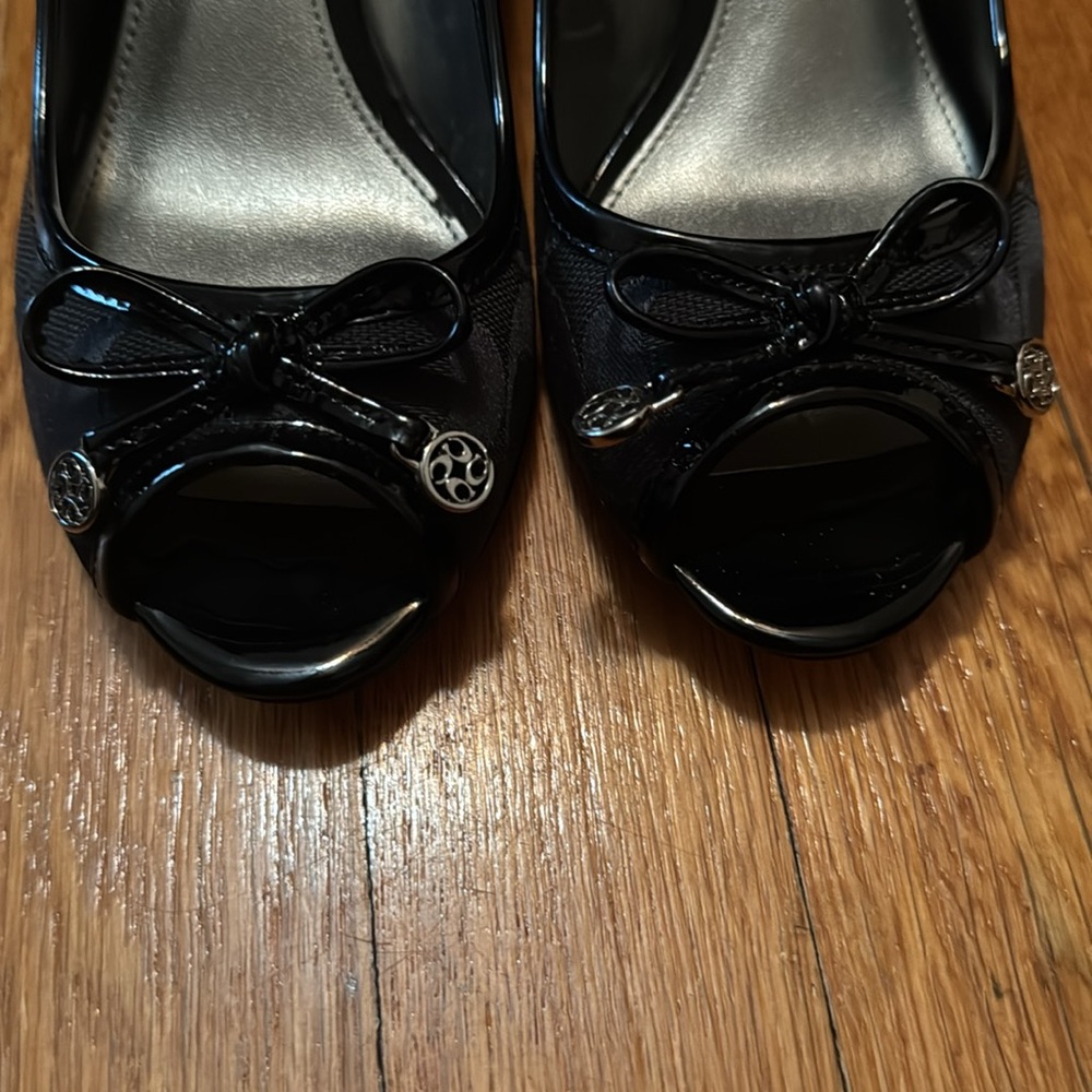 COACH PAOLA PEEP TOE WEDGES New - Picture 4 of 6